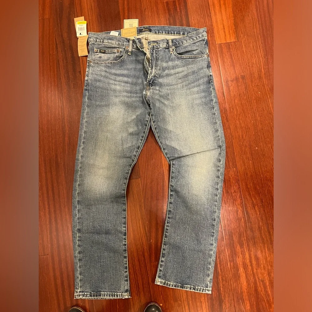 Ralph Lauren Men's Slim Jeans in Faded Blue - Picture 1 of 4